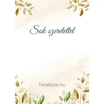 Kísérő kártya- sok szeretettel-barna