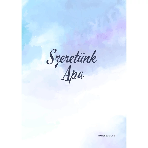Kísérő kártya- szeretünk apa