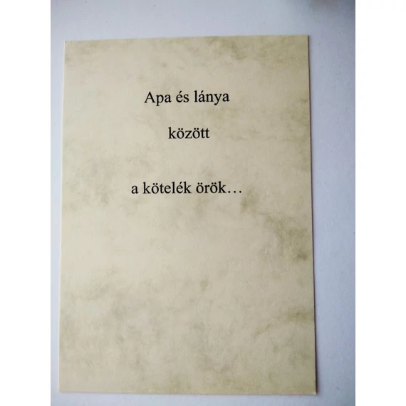 Kísérő kártya- apa és lánya között