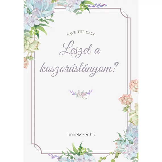 Kísérő kártya- koszorúslány3