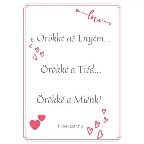 Kísérő kártya- örökké