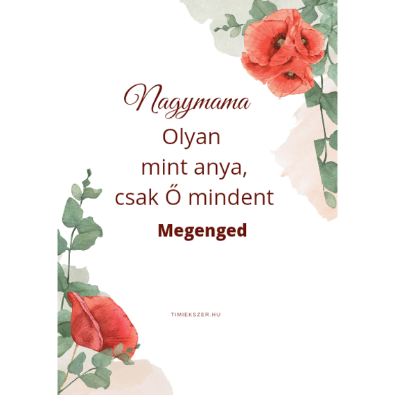 Kísérő kártya-nagymama