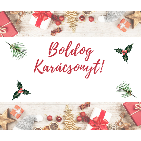 Kísérő kártya- Boldog Karácsonyt-fekvő2