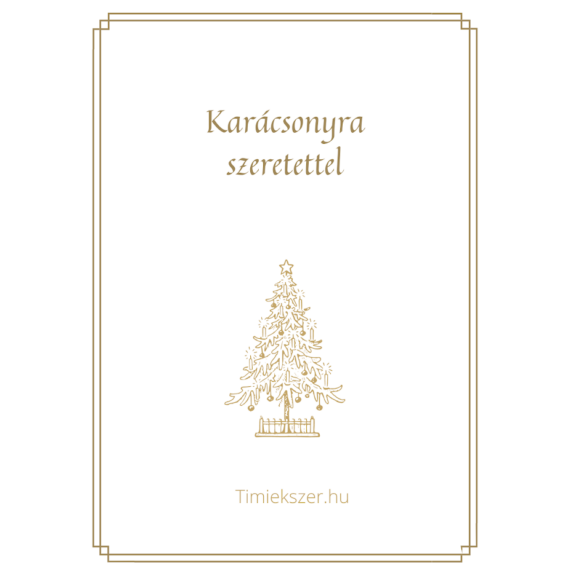 Kísérő kártya- Karácsonyra szeretettel- fa