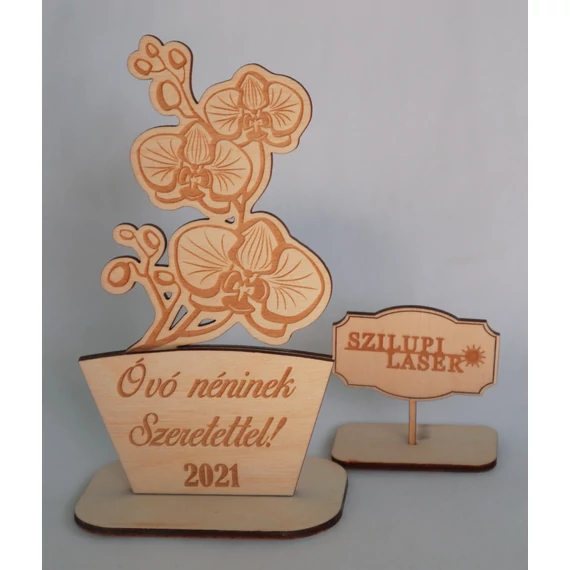 Egyedi feliratú orchidea táblácska
